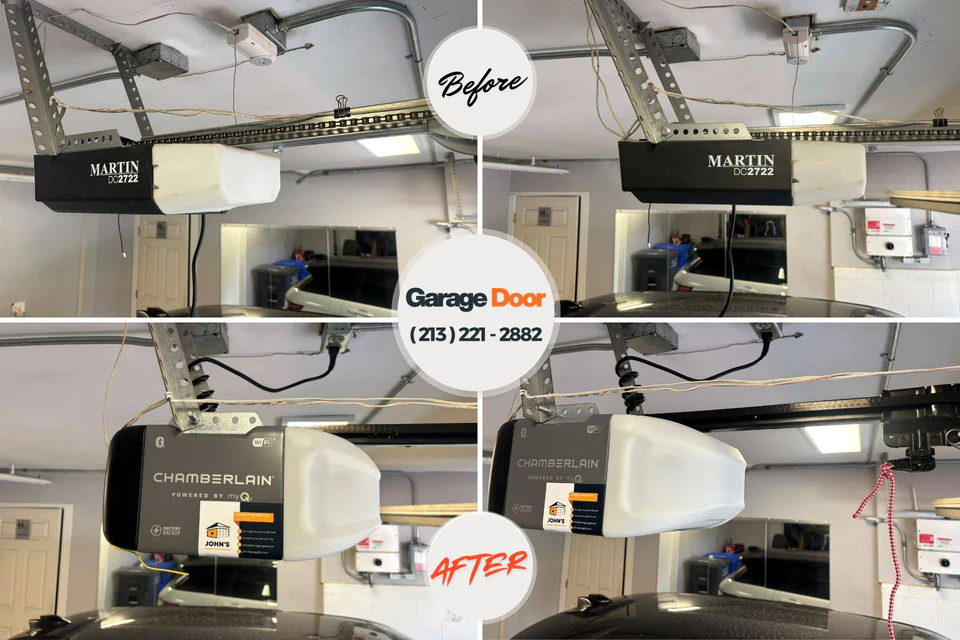 Before and after: garage door repair Fairbanks, AK